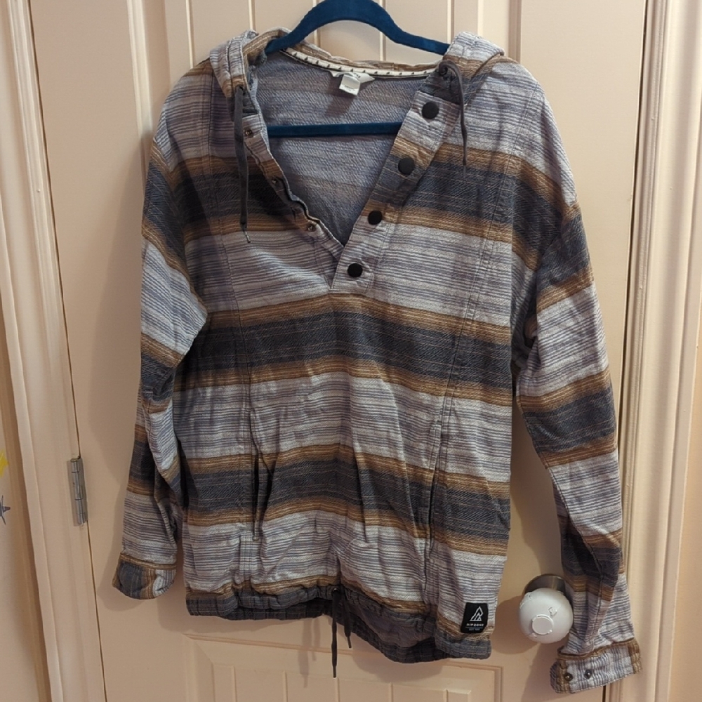 Striped Hooded Pullover Ripzone Women's Sz.L Hoodie